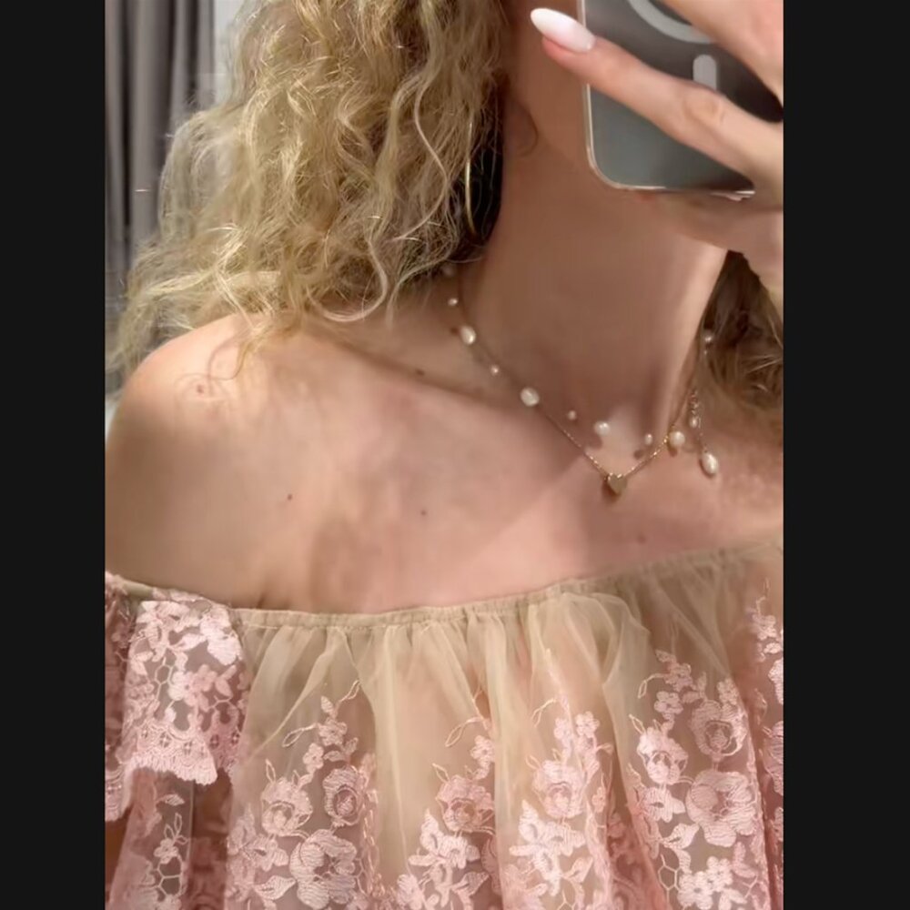 Zara Embroidered Ruffle Top NWT - Picture 5 of 15